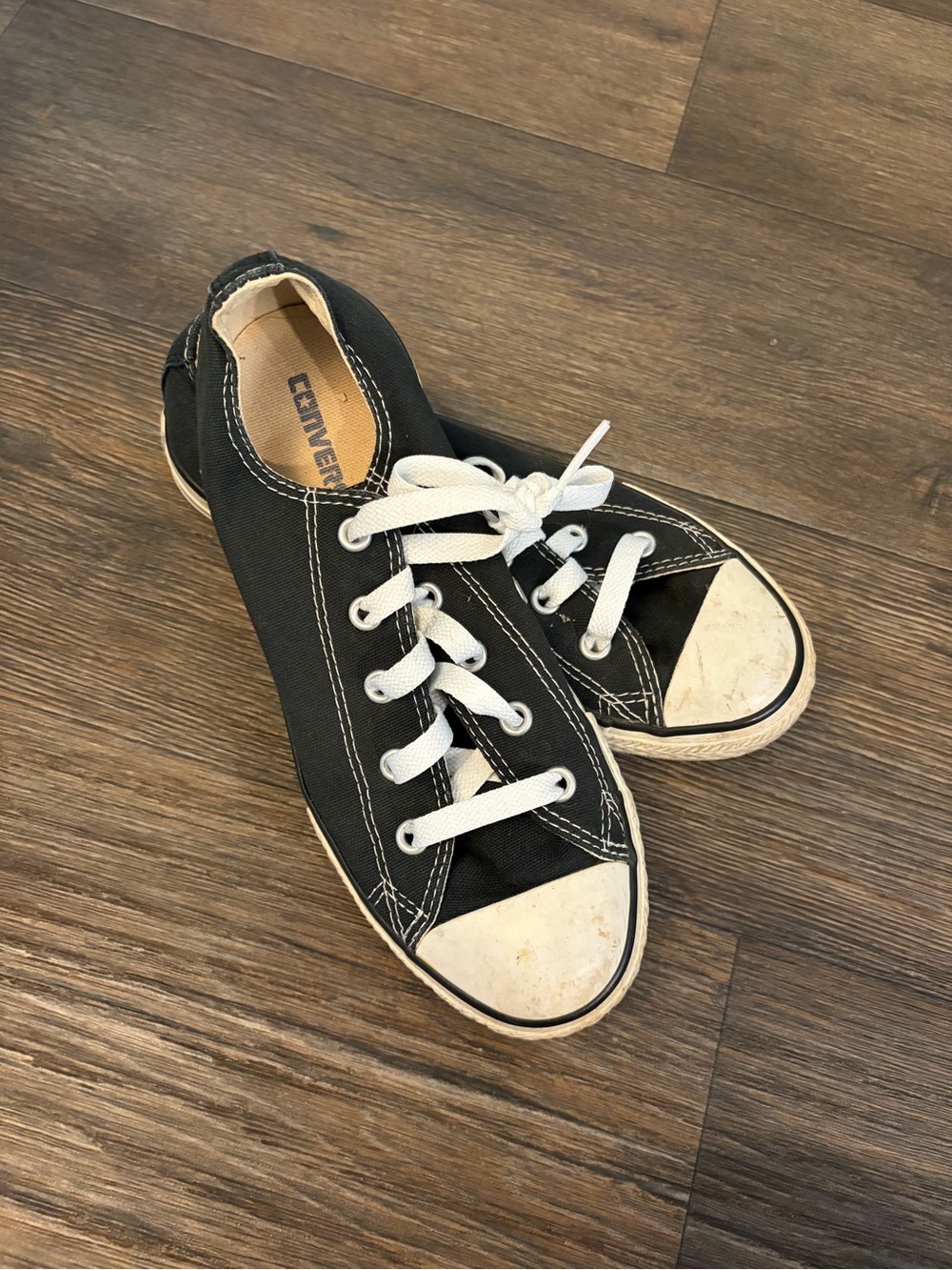 Converse All Star Classic Black Everyday Sneakers Youth US Size 2 Unisex Kids